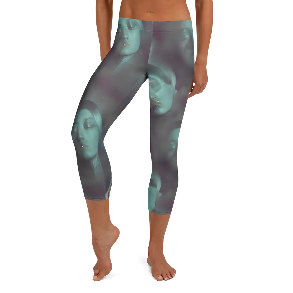 Surreal Dreams on Capri Leggings — Front