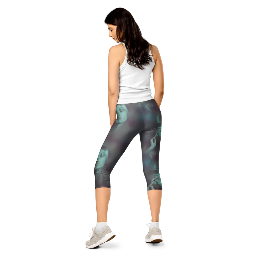 Surreal Dreams on Capri Leggings — Back