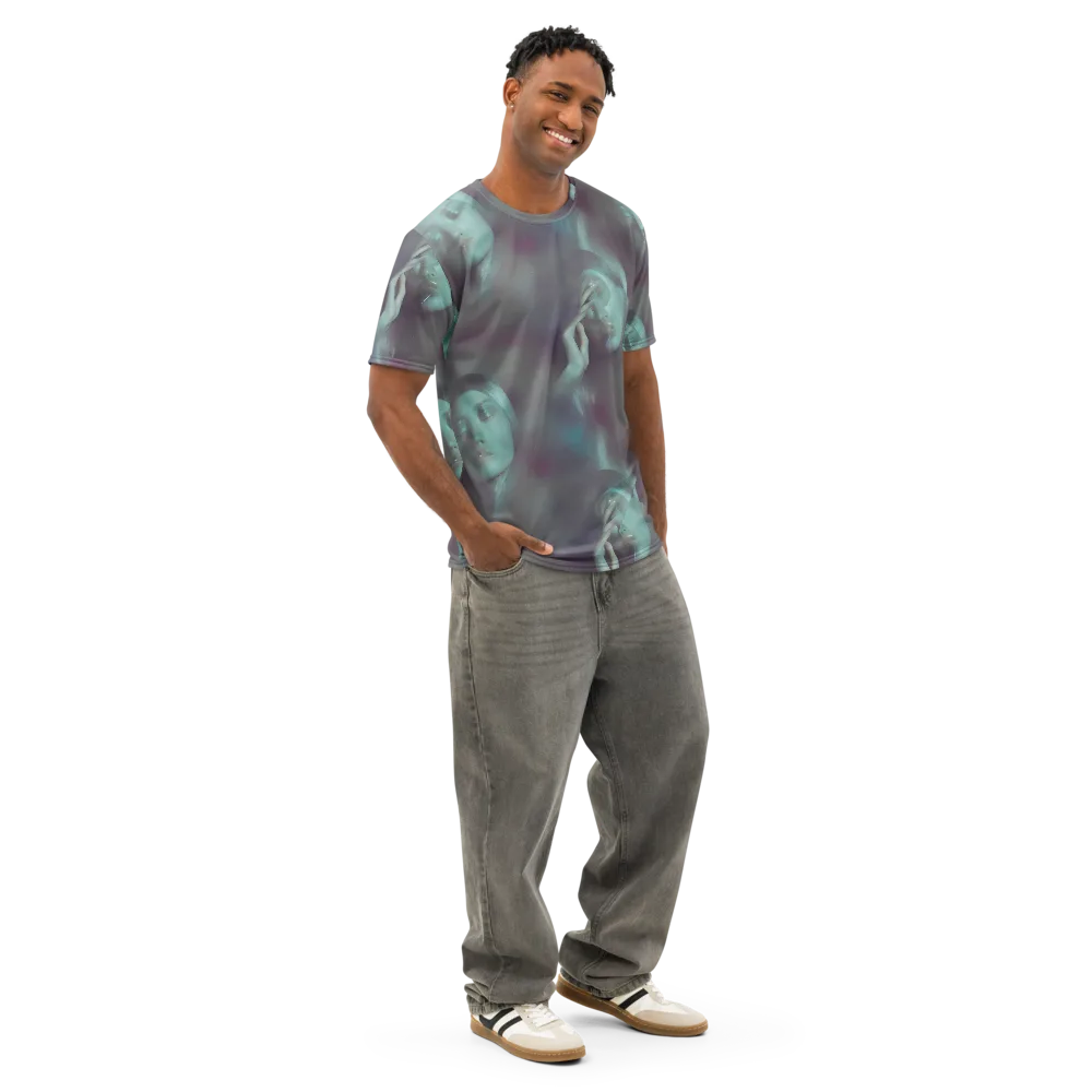 Surreal Dreams on Men's Cotton Crew Neck T-Shirt — Right Front
