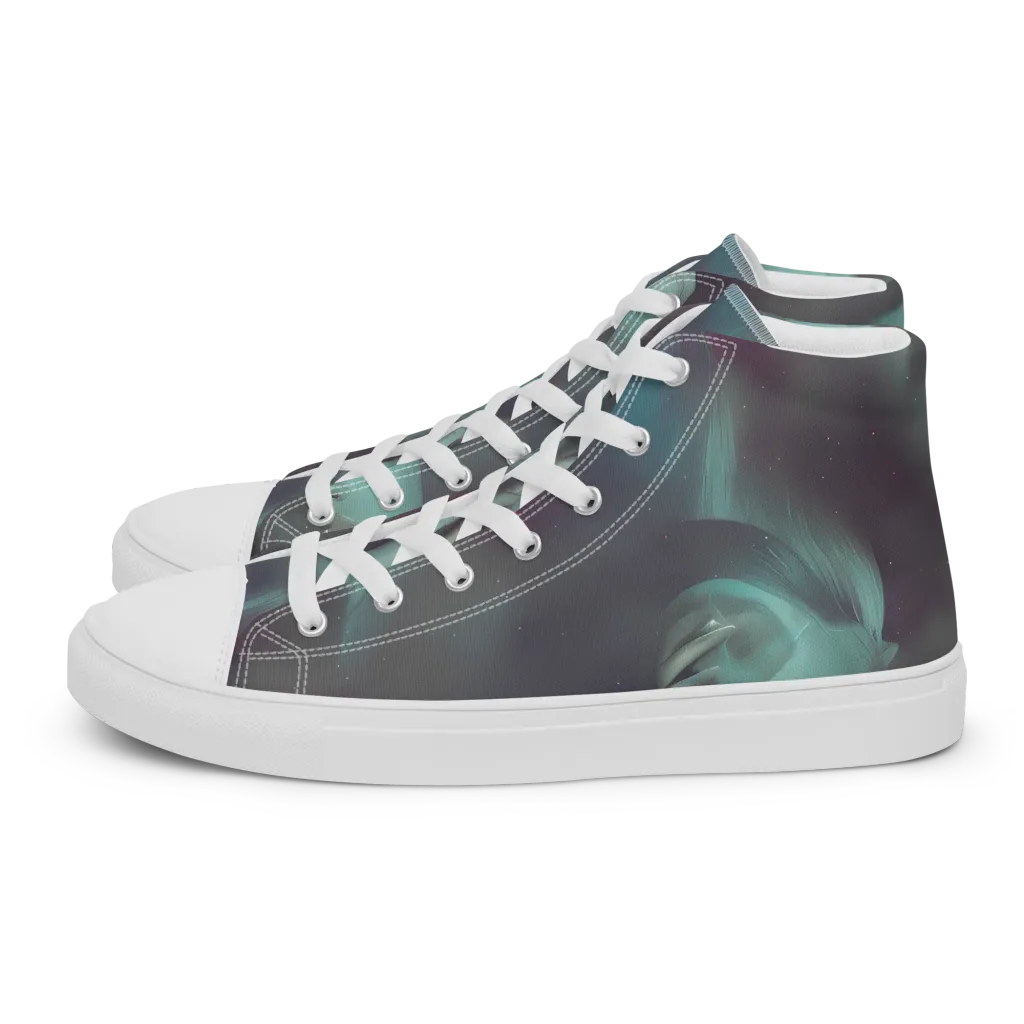 Surreal Dreams on Women's High Top Canvas Shoes — Left