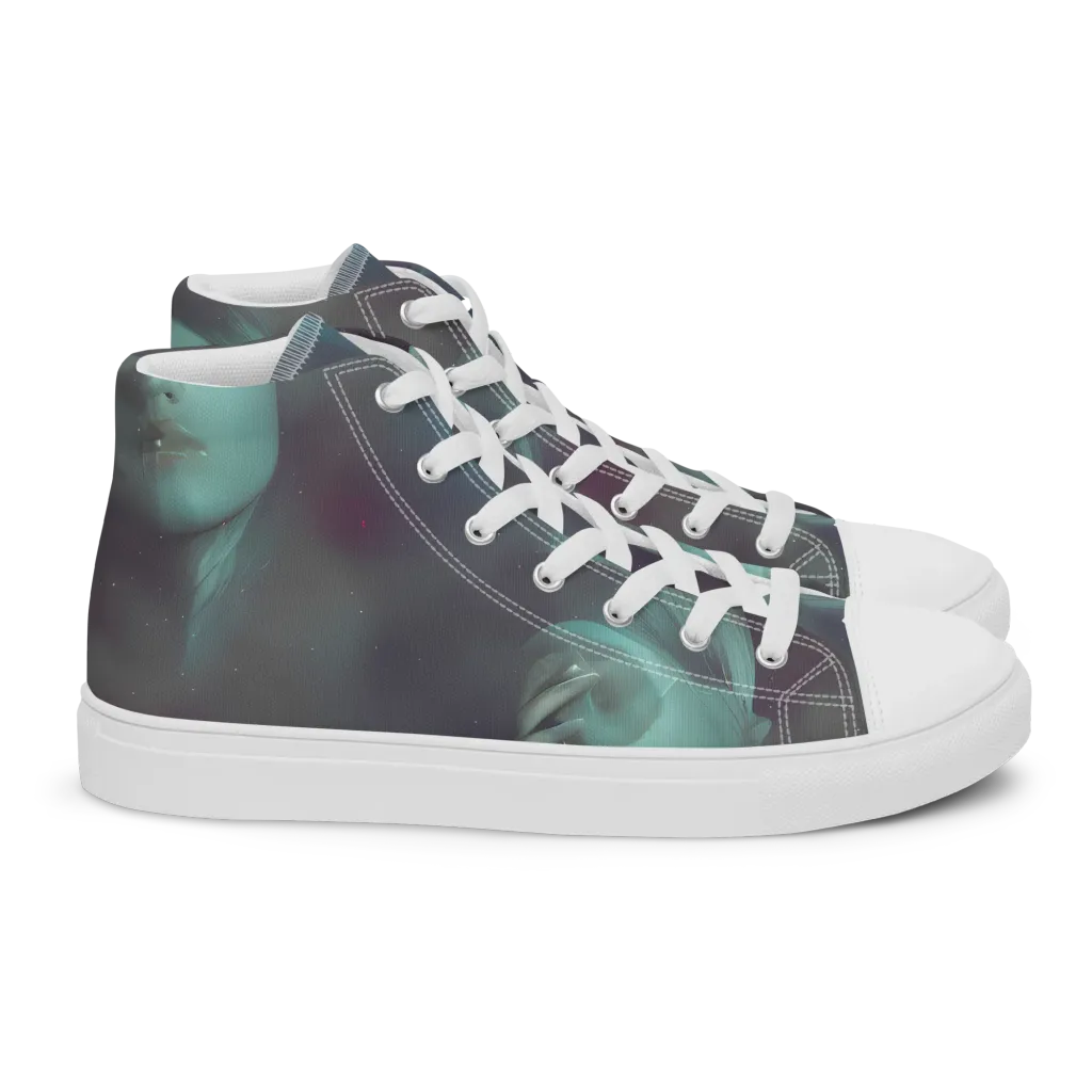 Surreal Dreams on Women's High Top Canvas Shoes — Right
