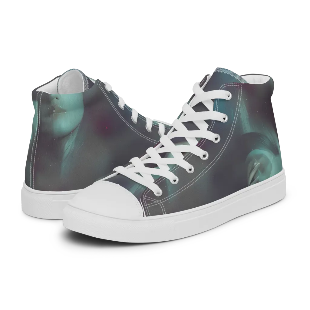 Surreal Dreams on Women's High Top Canvas Shoes — Left