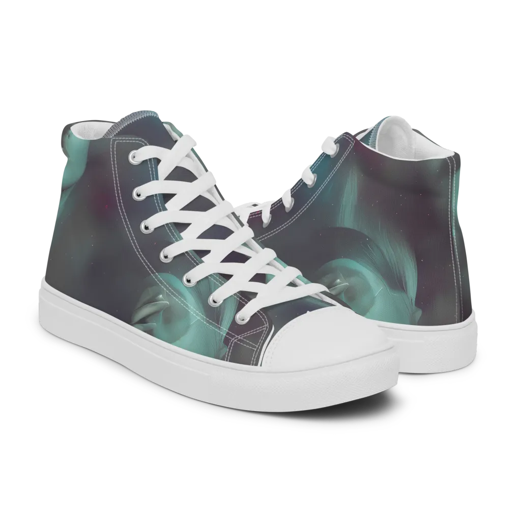 Surreal Dreams on Women's High Top Canvas Shoes — Right
