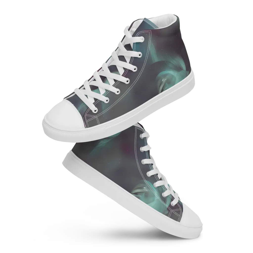 Surreal Dreams on Women's High Top Canvas Shoes — Front