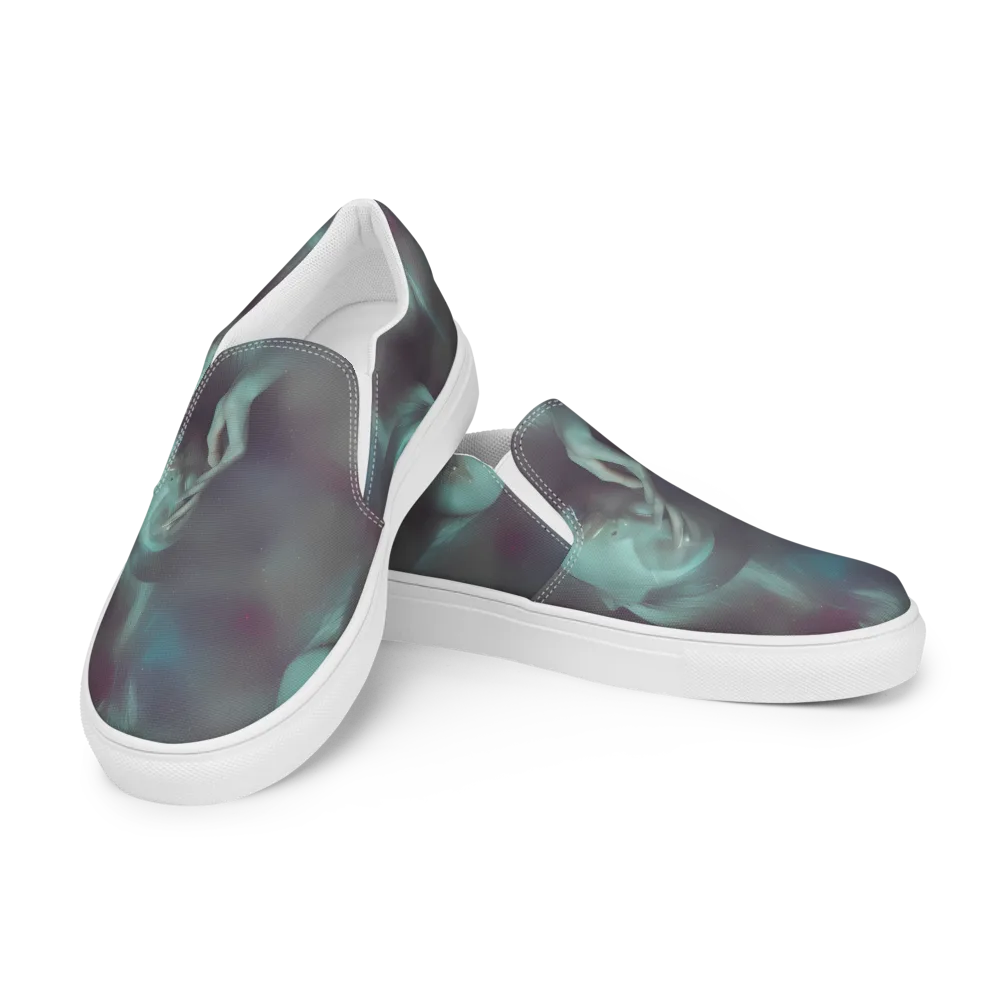 Surreal Dreams on Men's Slip-On Canvas Shoes — Left Front