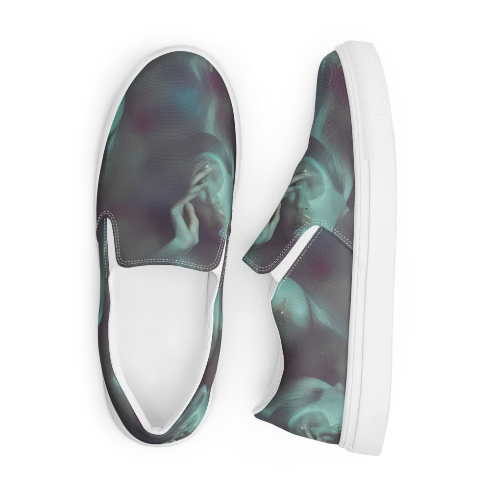 Surreal Dreams on Men's Slip-On Canvas Shoes — Front