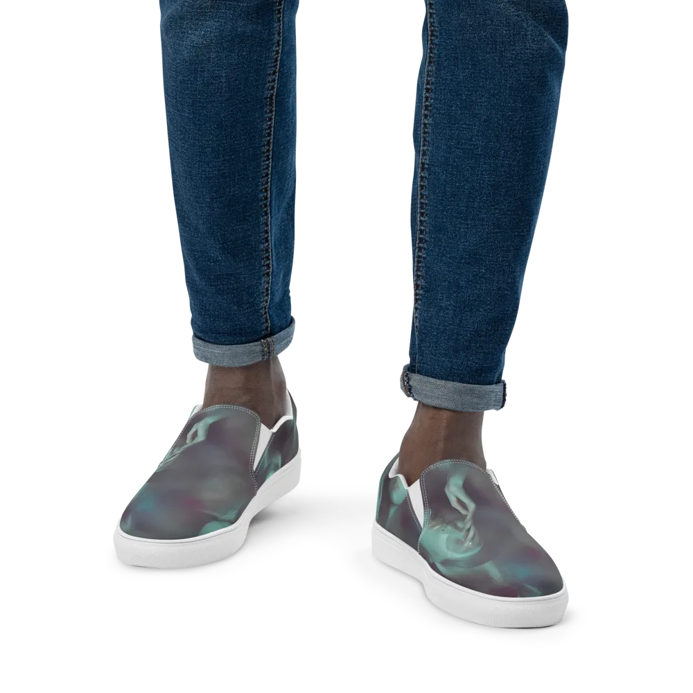 Surreal Dreams on Men's Slip-On Canvas Shoes — Front