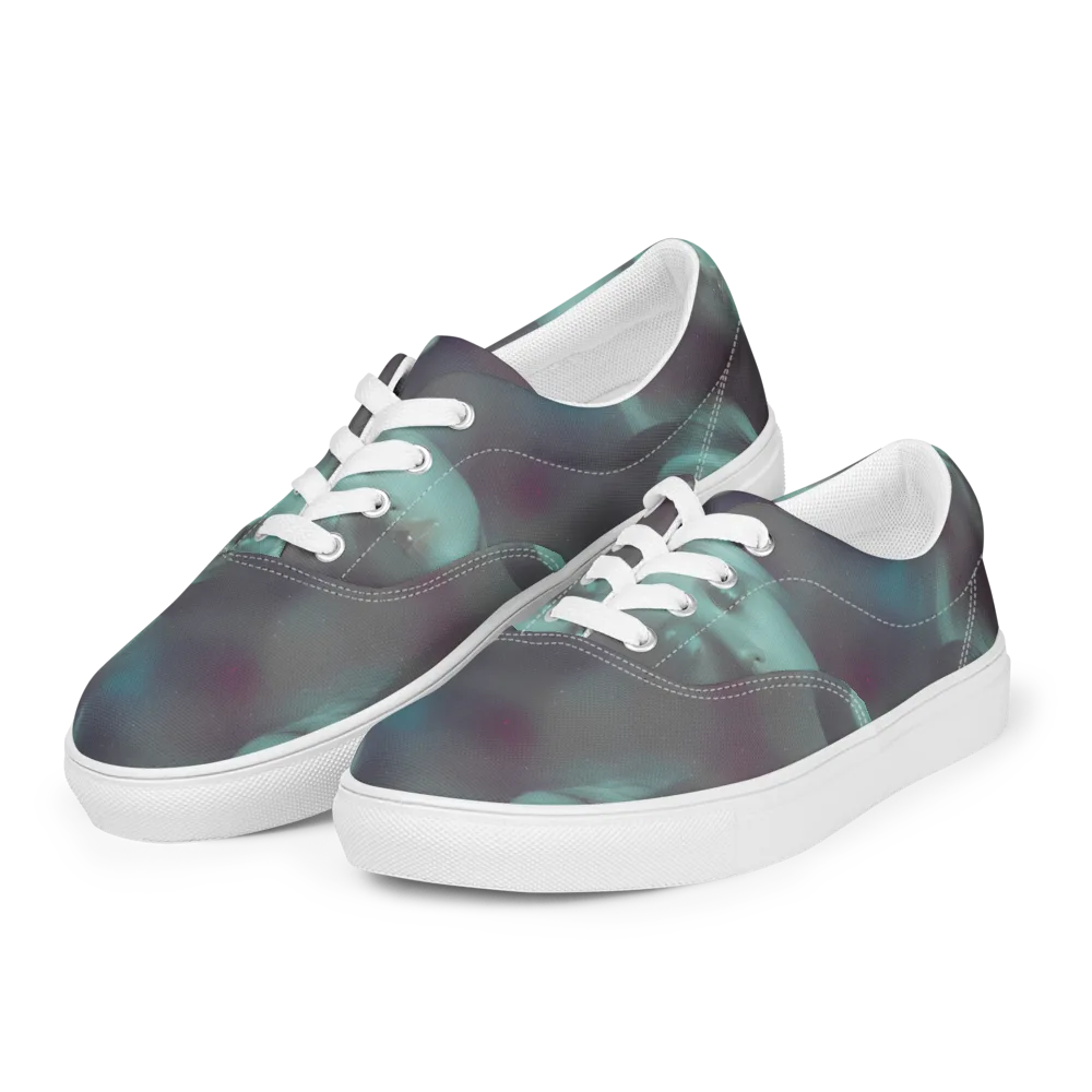 Surreal Dreams on Men's Lace-Up Canvas Shoes — Left Front