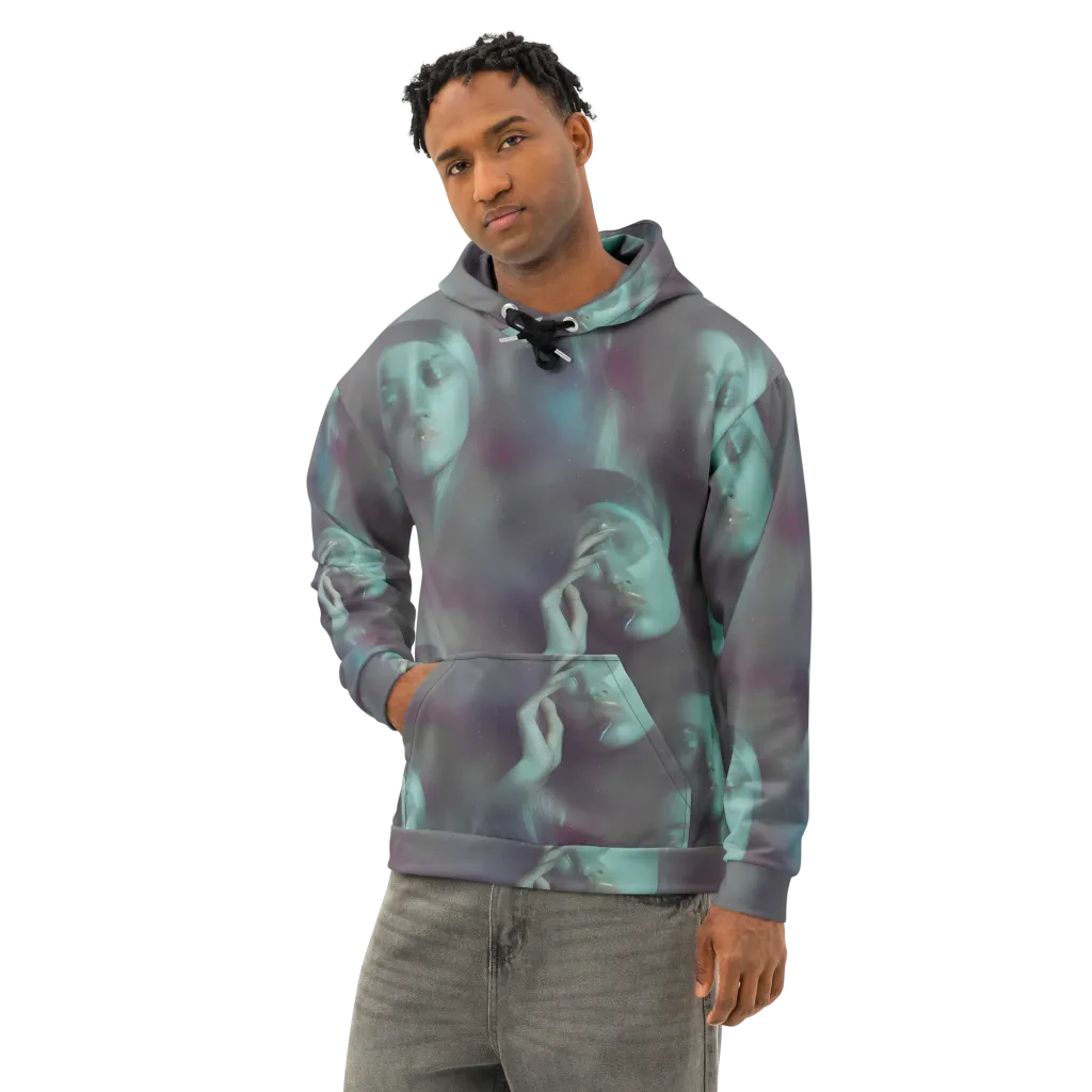 Surreal Dreams on Cotton Hoodie — Left Front