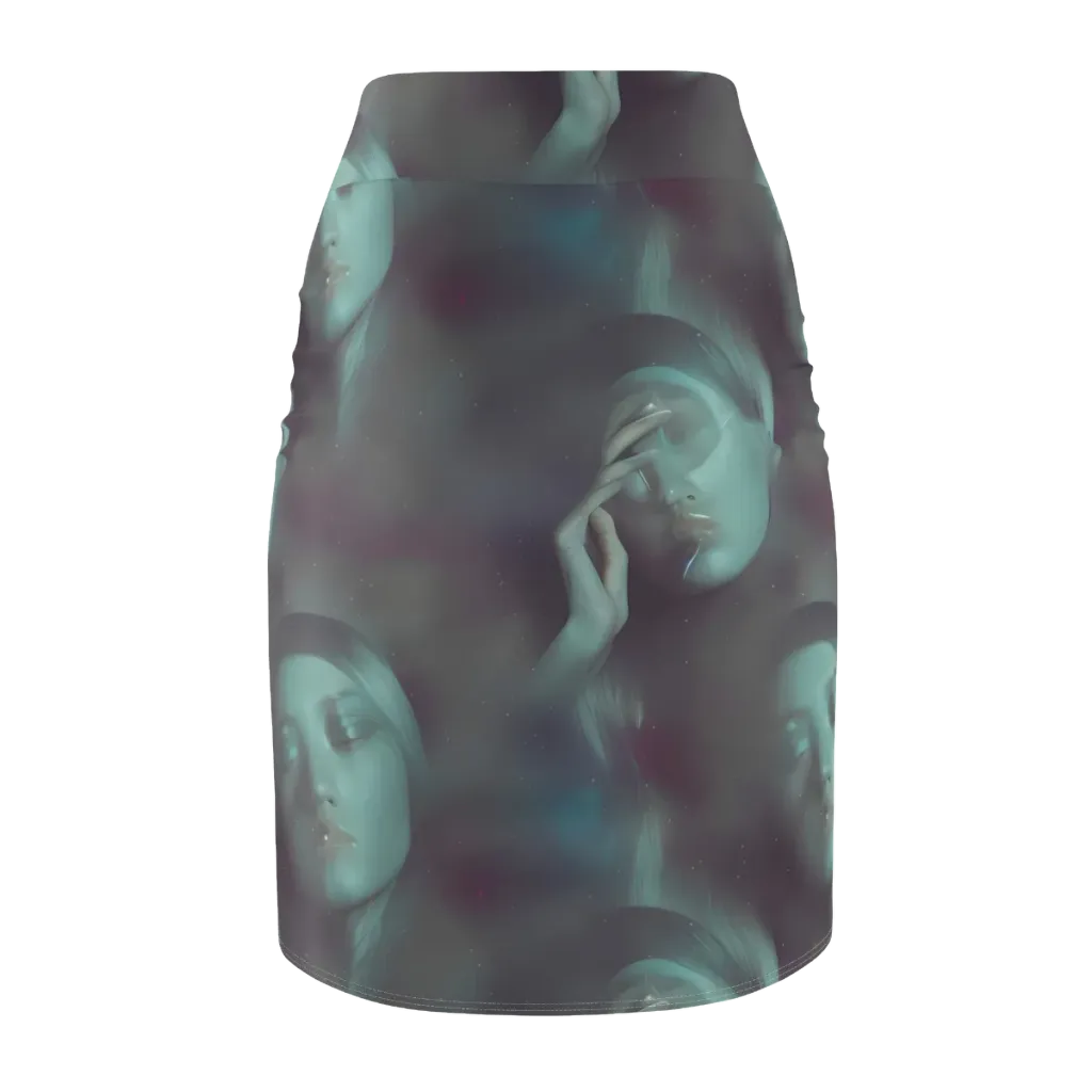 Surreal Dreams on Pencil Skirt — Back
