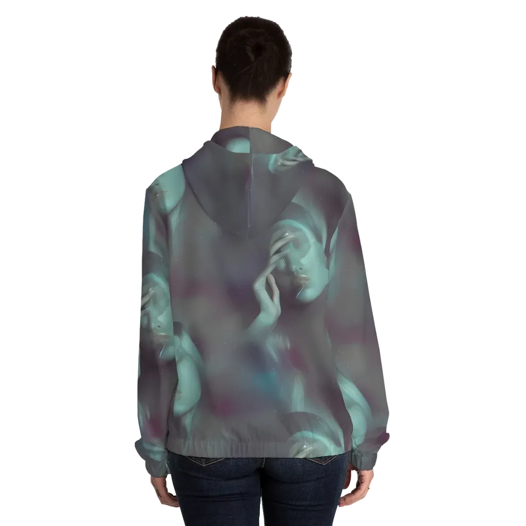 Surreal Dreams on Women's Full-Zip Hoodie — Back On Person