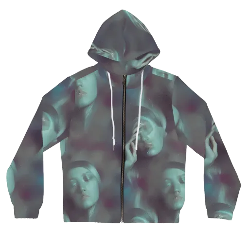 Surreal Dreams on a Women's Full-Zip Hoodie