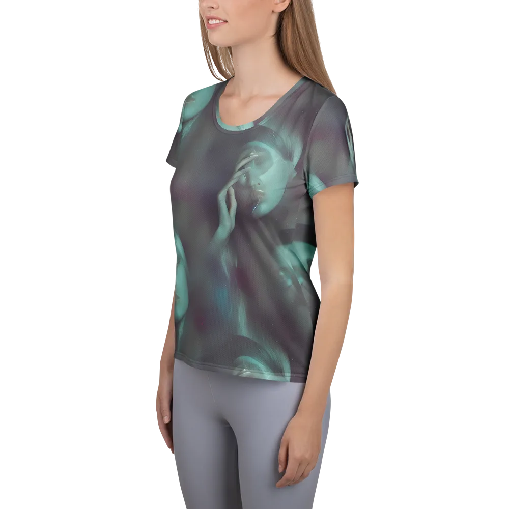 Surreal Dreams on Women's Athletic T-Shirt — Left