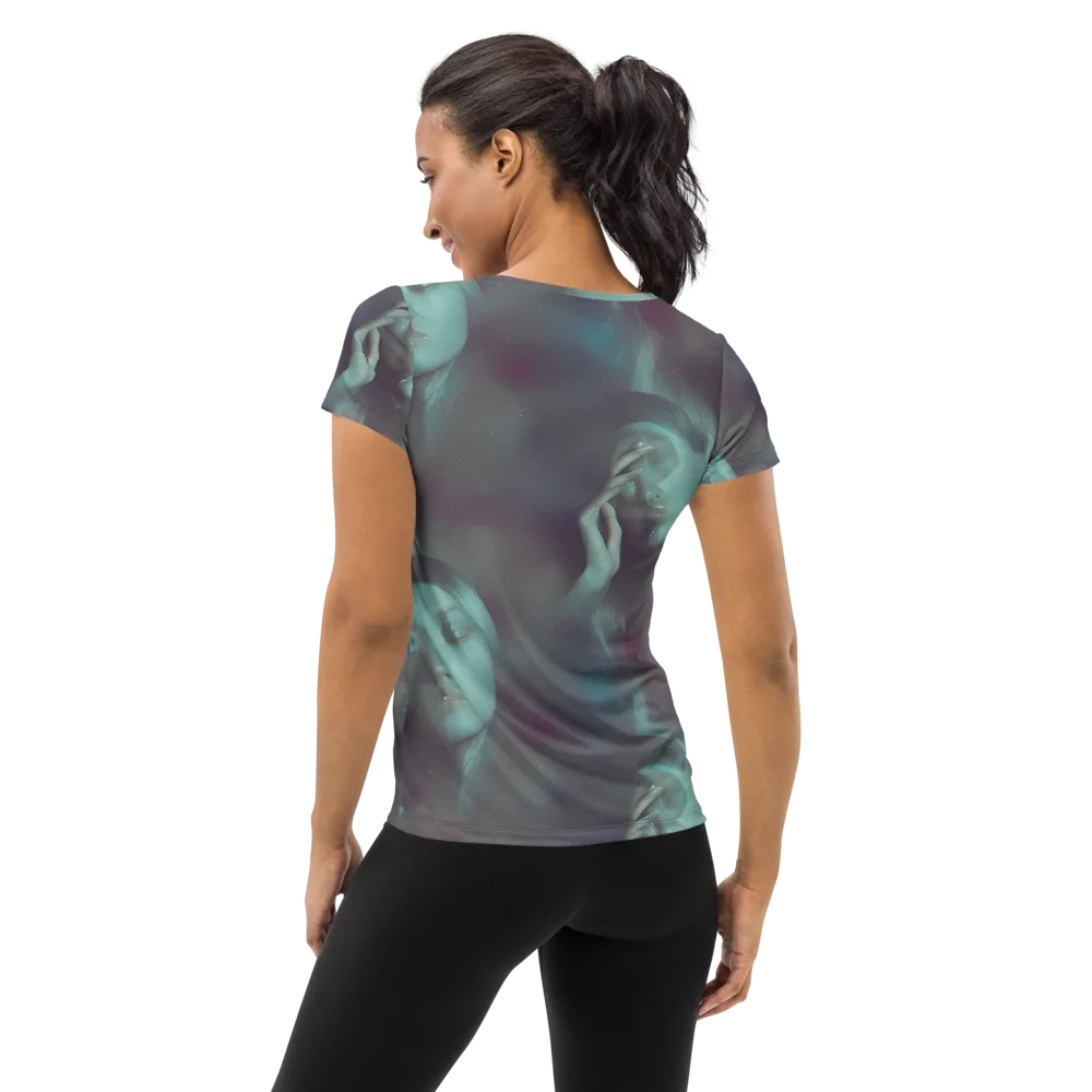 Surreal Dreams on Women's Athletic T-Shirt — Back