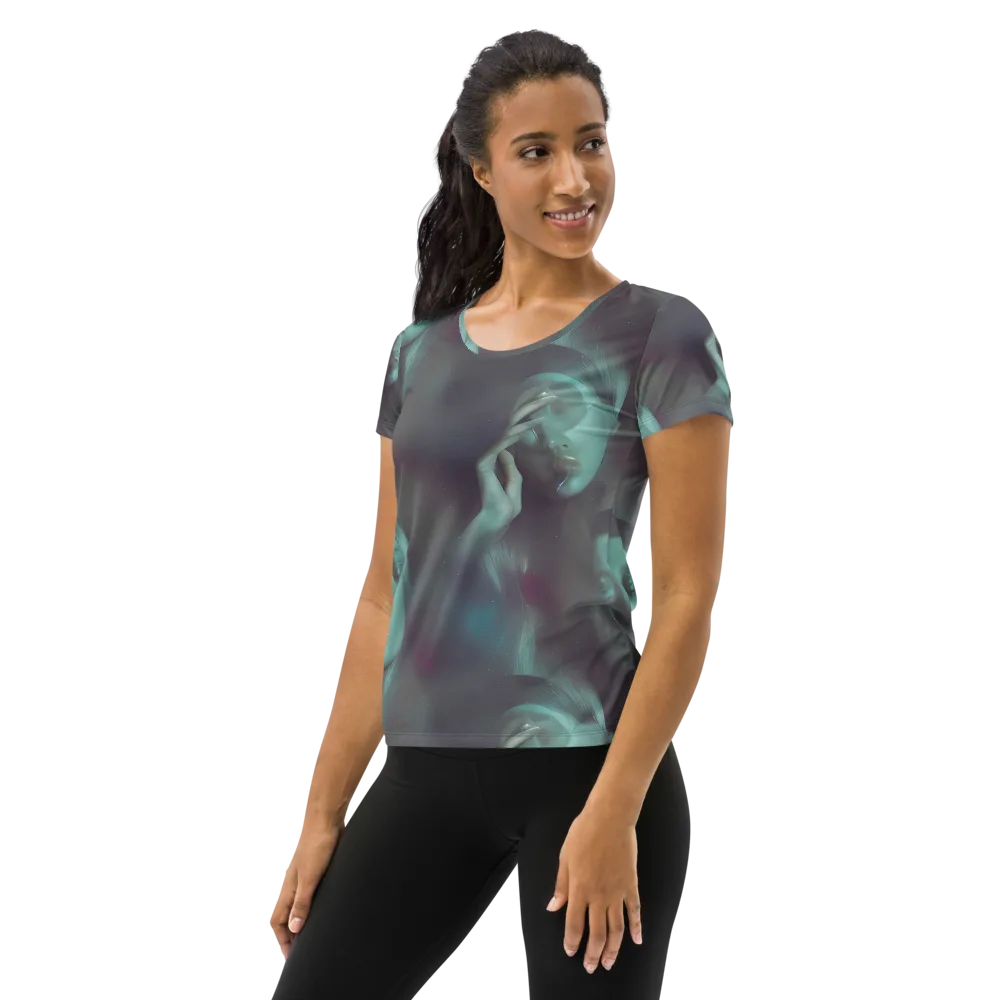 Surreal Dreams on Women's Athletic T-Shirt — Left