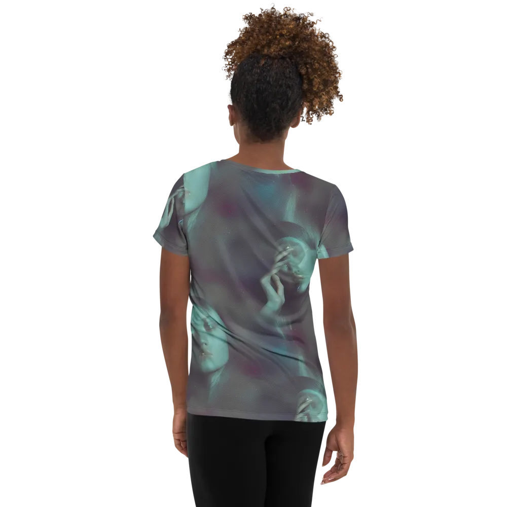 Surreal Dreams on Women's Athletic T-Shirt — Back