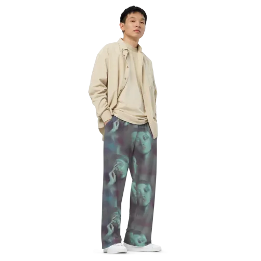 Surreal Dreams on a Wide-Leg Pants