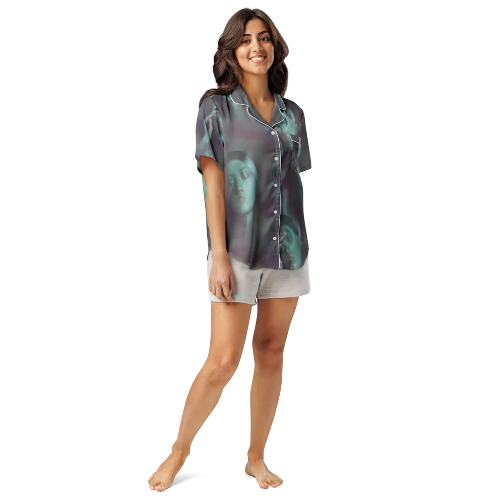 Surreal Dreams on Women's Short Sleeve Pajama Top — Front