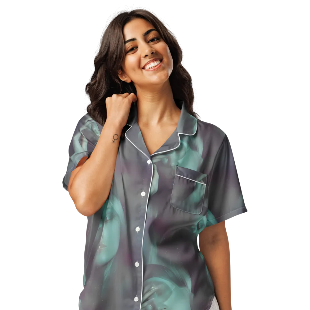 Surreal Dreams on Women's Short Sleeve Pajama Top — Front