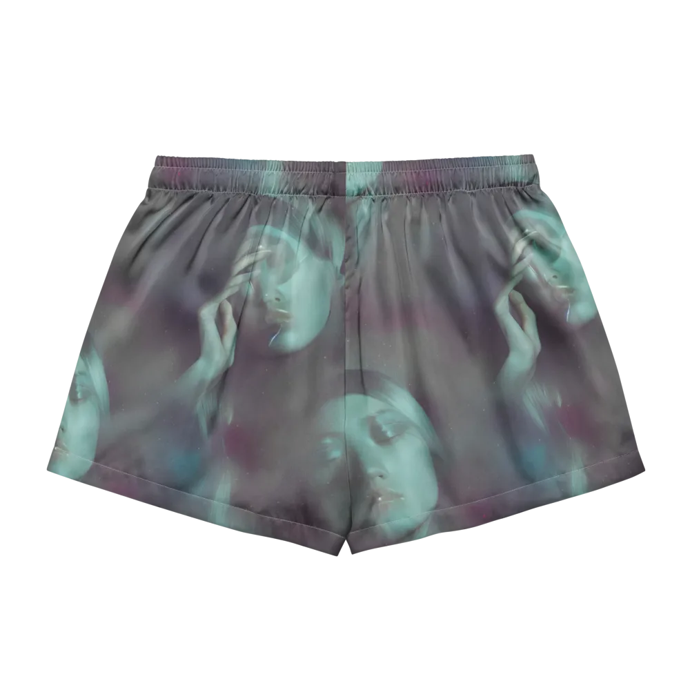 Surreal Dreams on Women's Pajama Shorts — Back