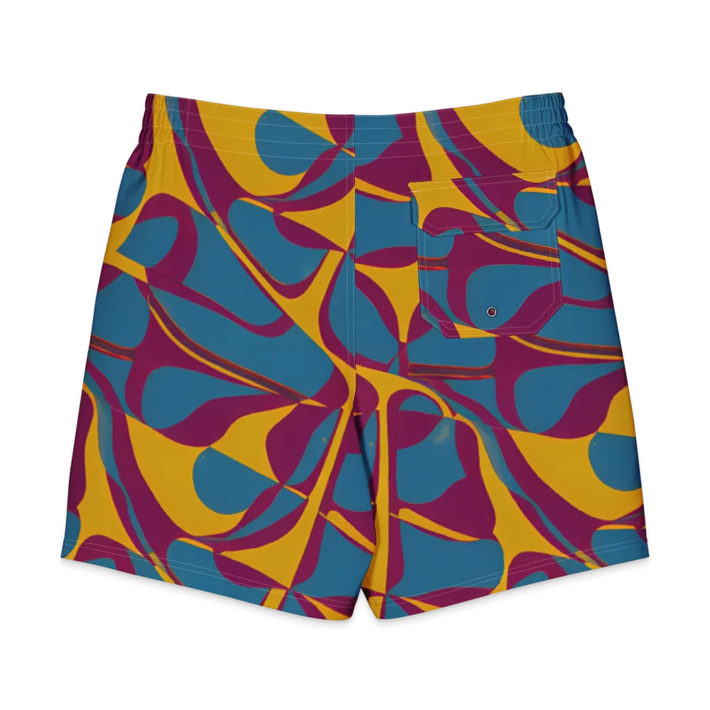 Teal Voltage on Men's Board Shorts — Back