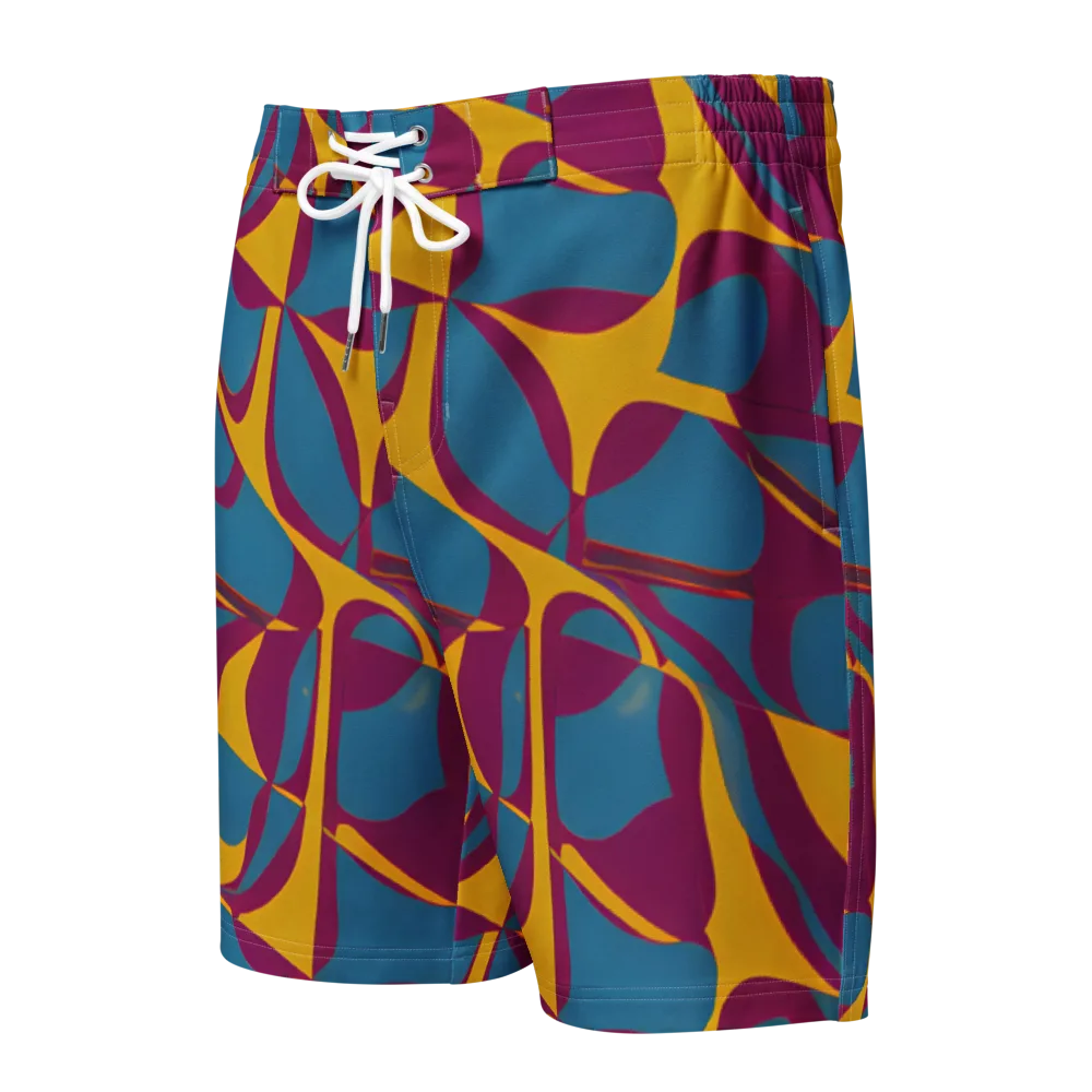 Teal Voltage on Men's Board Shorts — Front