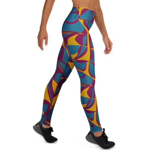 Teal Voltage on a Yoga Leggings