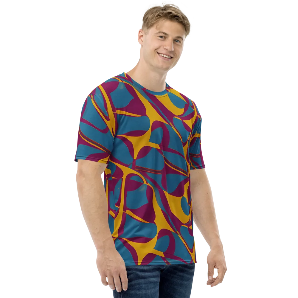 Teal Voltage on Men's Crew Neck T-Shirt — Right