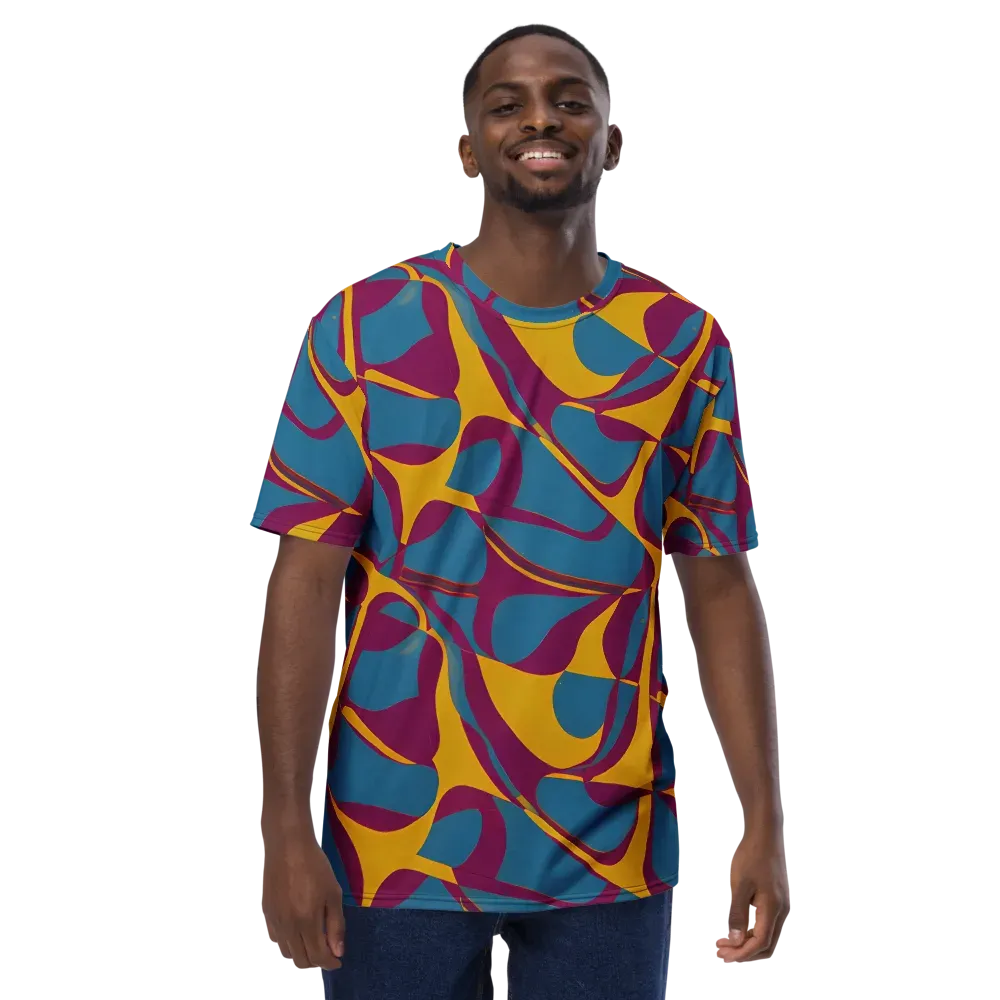 Teal Voltage on Men's Crew Neck T-Shirt — Front