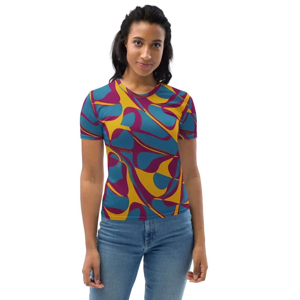 Teal Voltage on Women's Crew Neck T-Shirt — Front