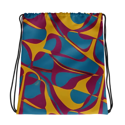 Teal Voltage on a Drawstring Bag