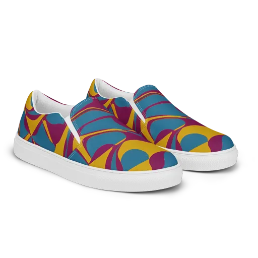 Teal Voltage on a Women's Slip-On Canvas Shoes