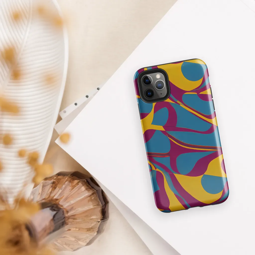 Teal Voltage on Tough Case for iPhone® — Front