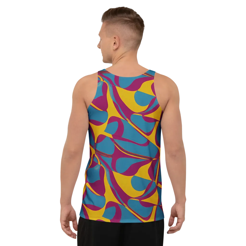 Teal Voltage on Men's Tank Top — Back