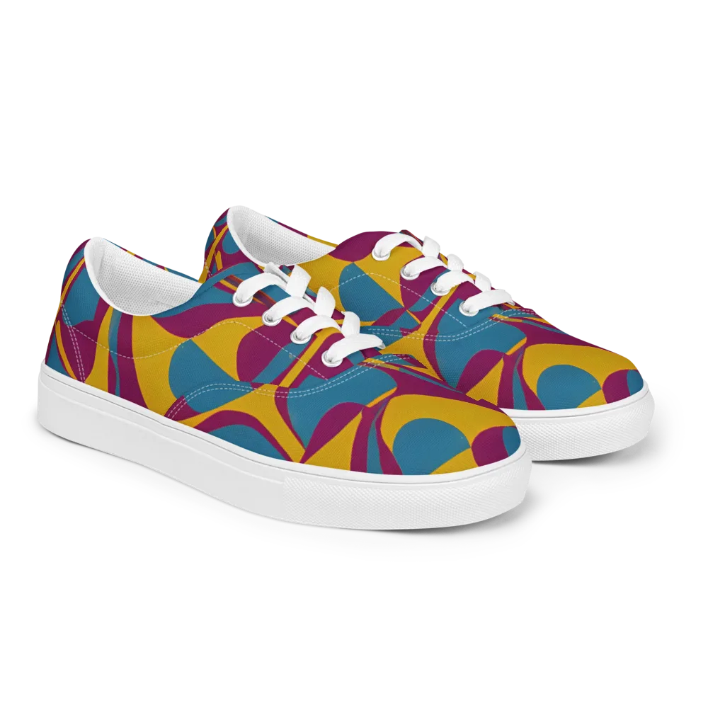 Teal Voltage on Men's Lace-Up Canvas Shoes — Right Front