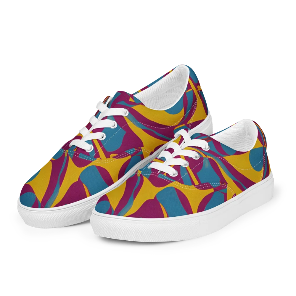 Teal Voltage on Men's Lace-Up Canvas Shoes — Left Front