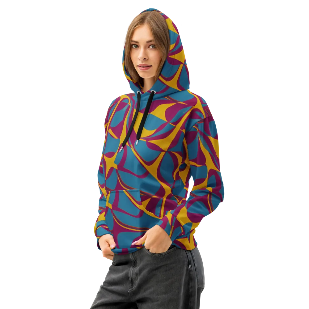 Teal Voltage on Cotton Hoodie — Left Front