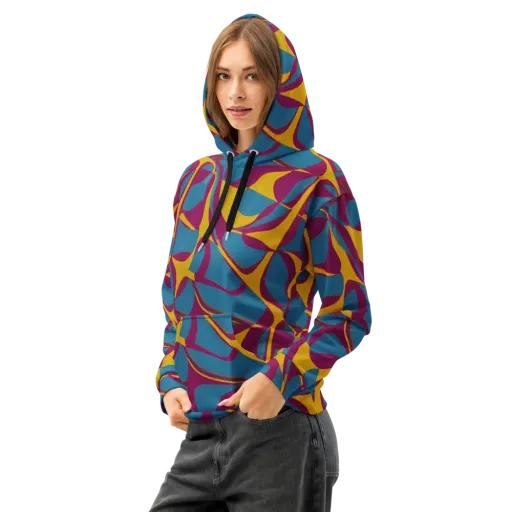 Teal Voltage on a Cotton Hoodie