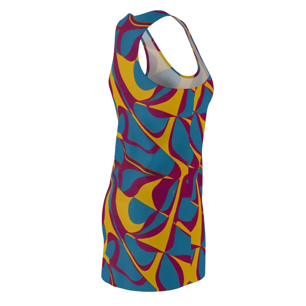 Teal Voltage on Racerback Dress — Back Side