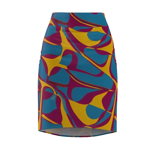 Teal Voltage on a Pencil Skirt