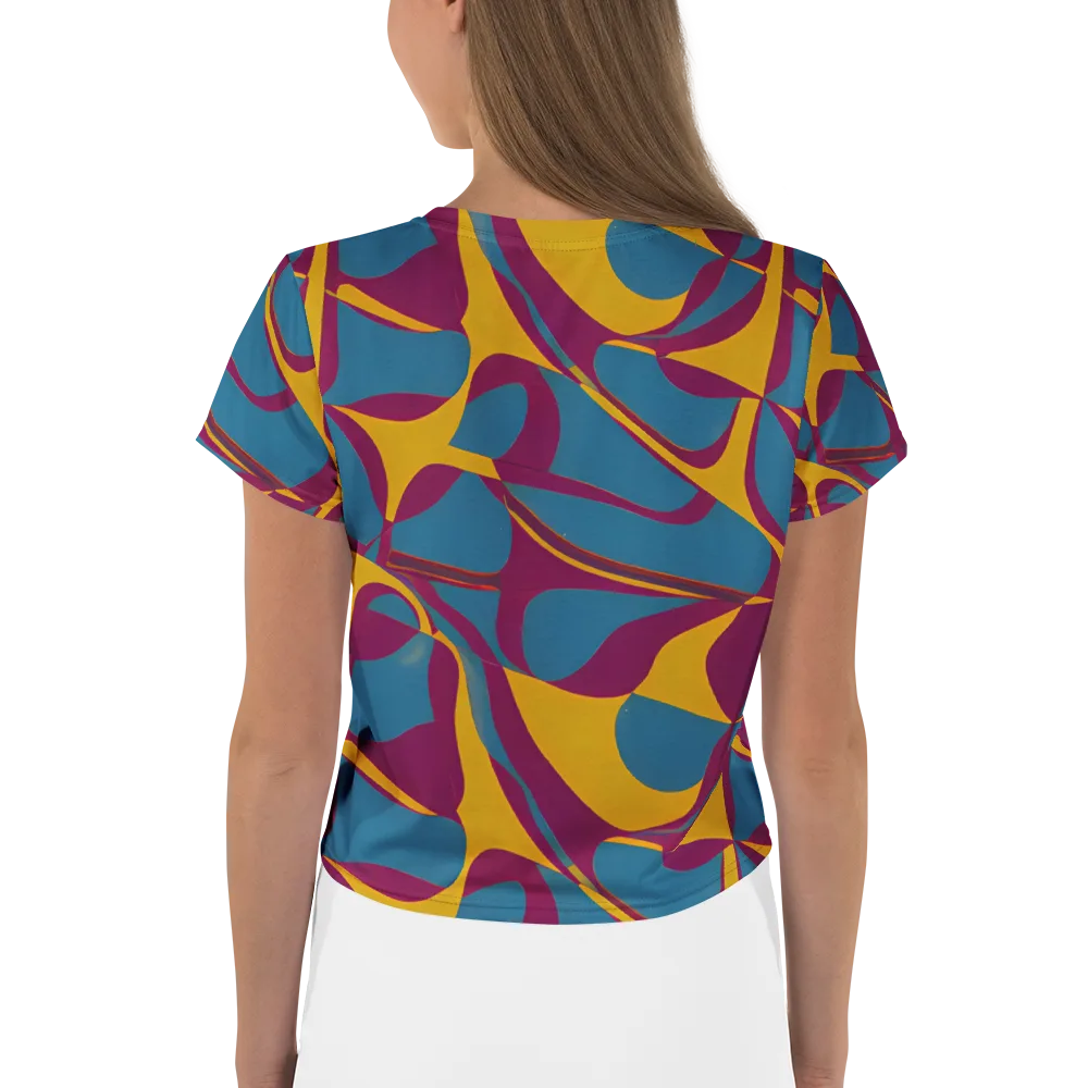Teal Voltage on Crop Tee — Back