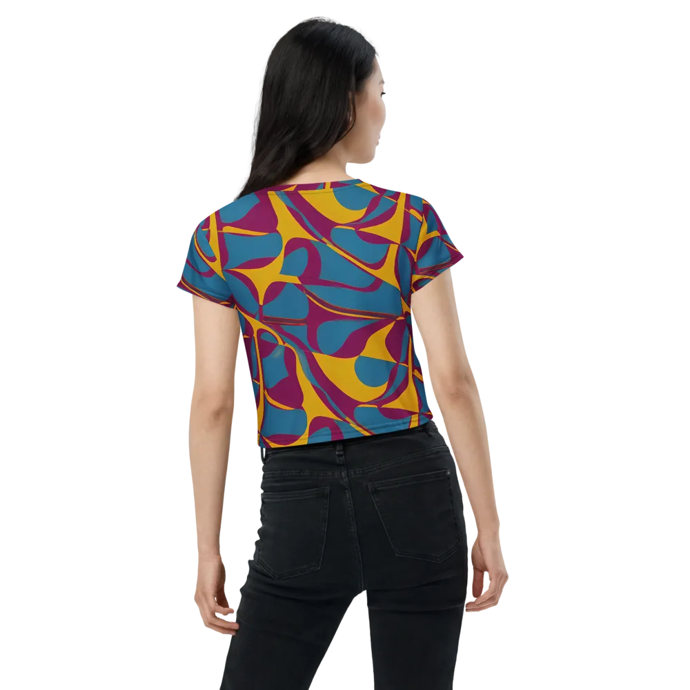 Teal Voltage on Crop Tee — Back