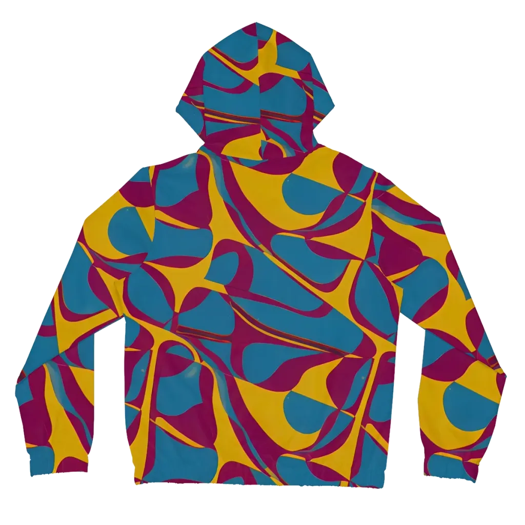 Teal Voltage on Women's Full-Zip Hoodie — Back