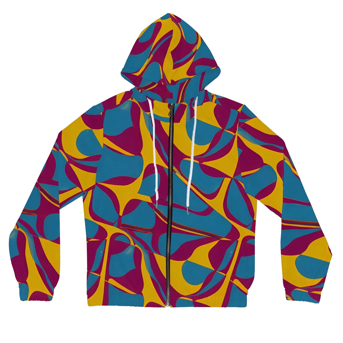 Teal Voltage on Women's Full-Zip Hoodie — Front