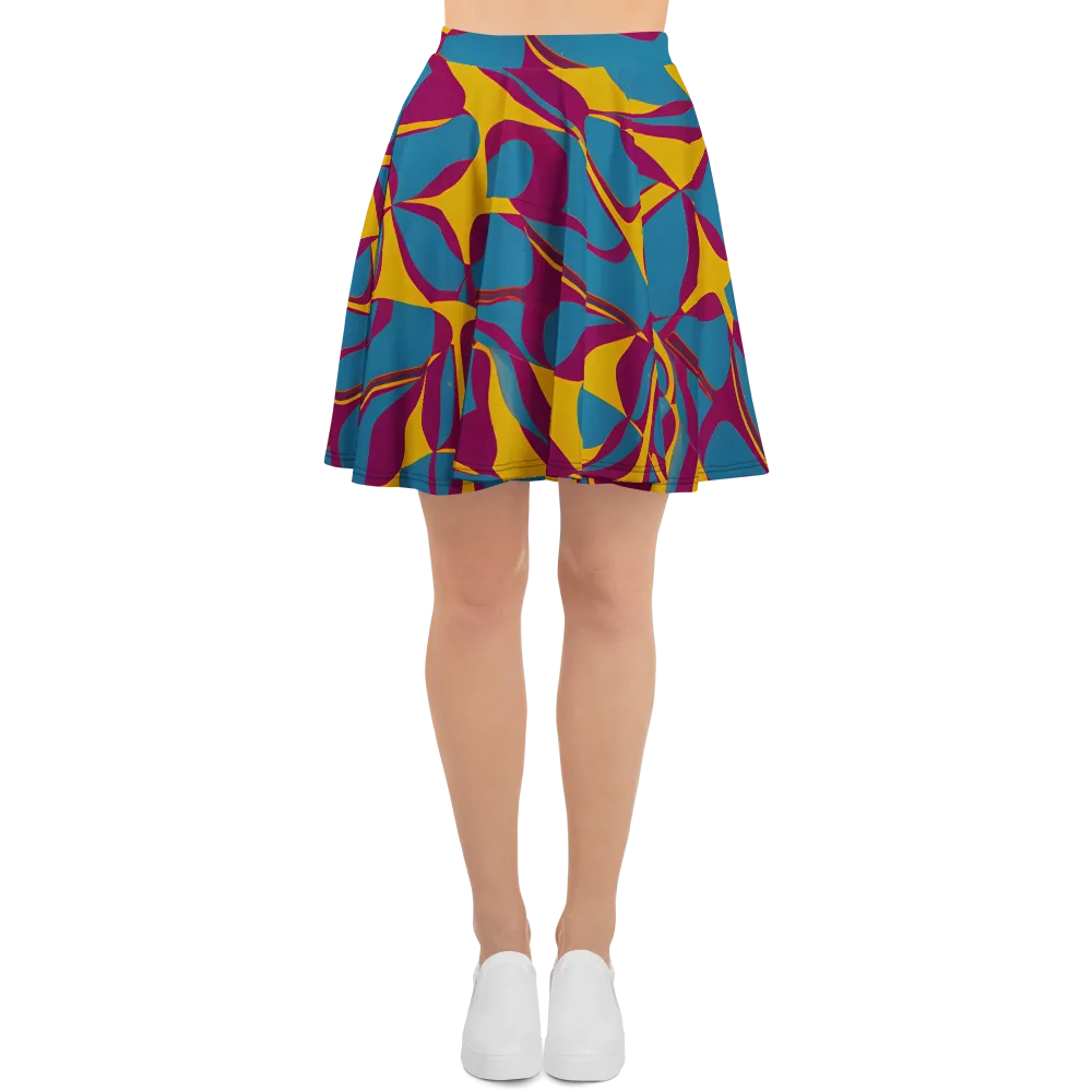 Teal Voltage on Skater Skirt — Front