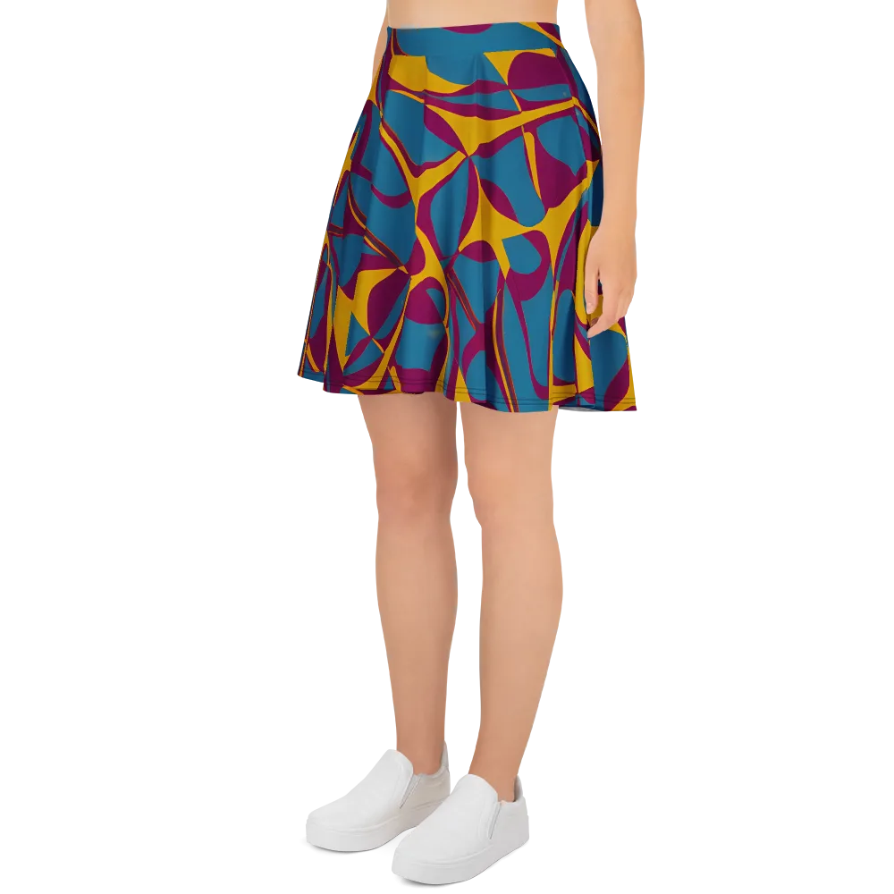 Teal Voltage on Skater Skirt — Left