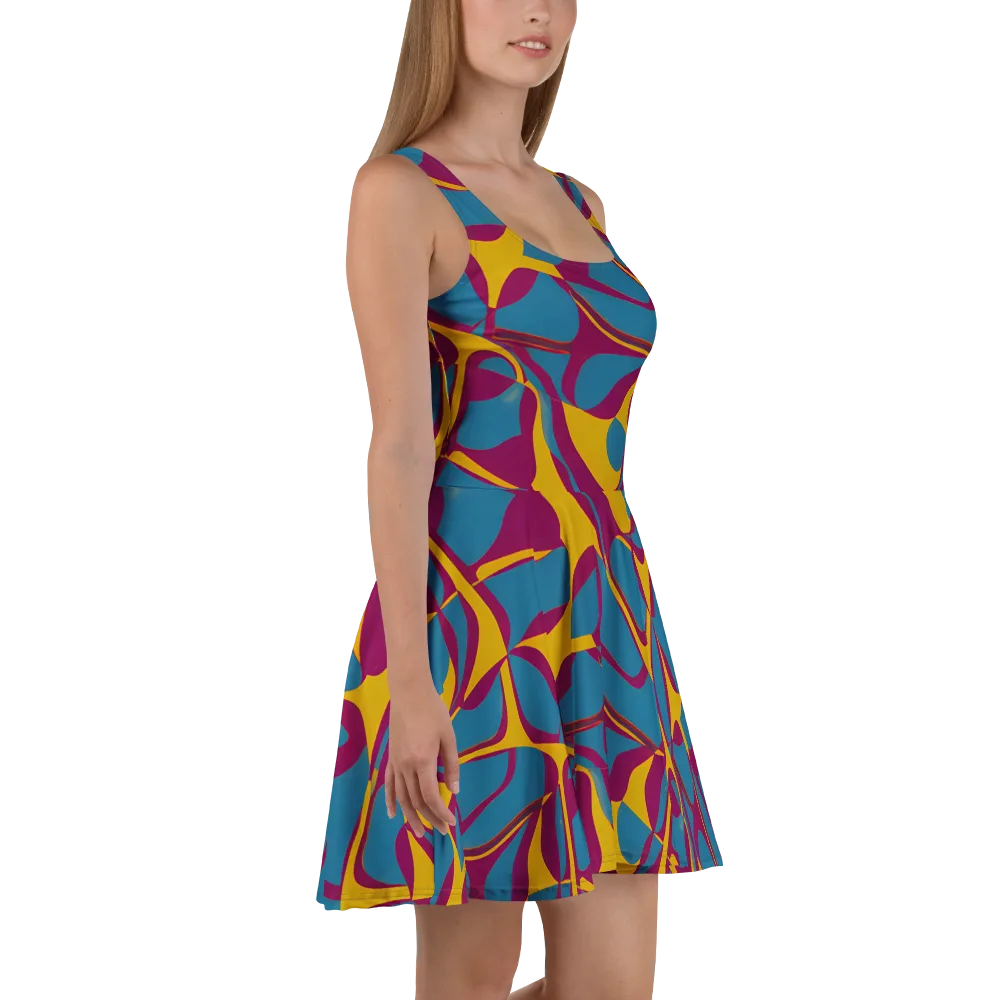 Teal Voltage on Skater Dress — Right