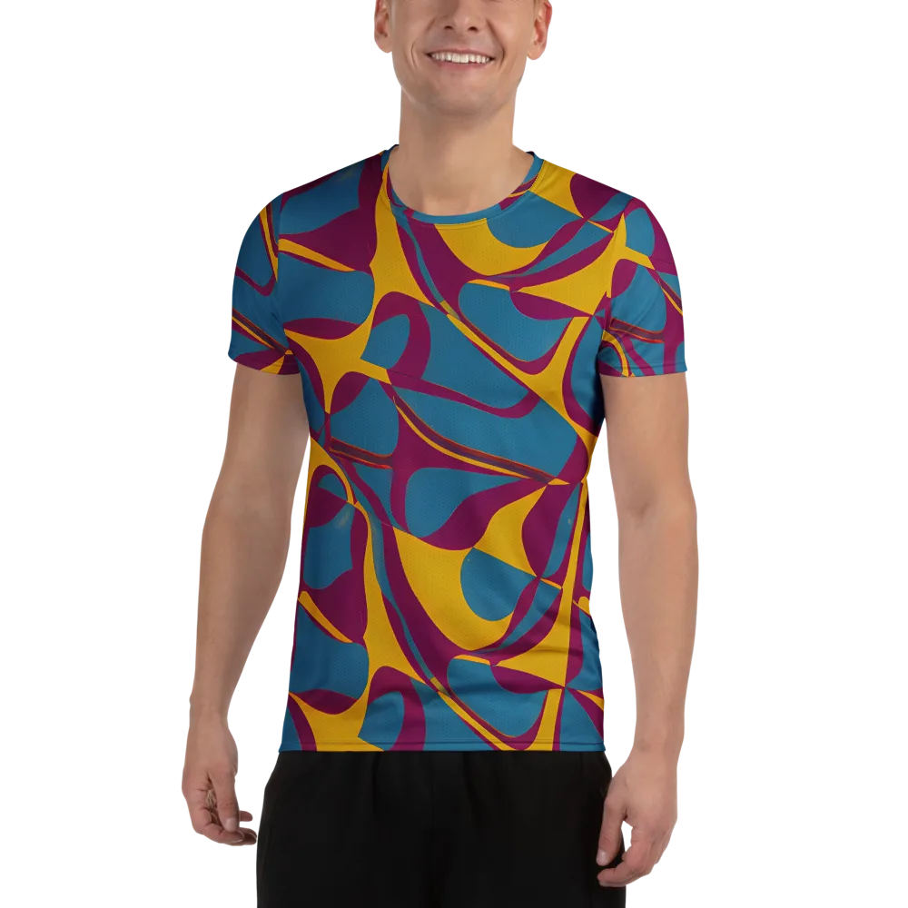 Teal Voltage on Men's Athletic T-Shirt — Front