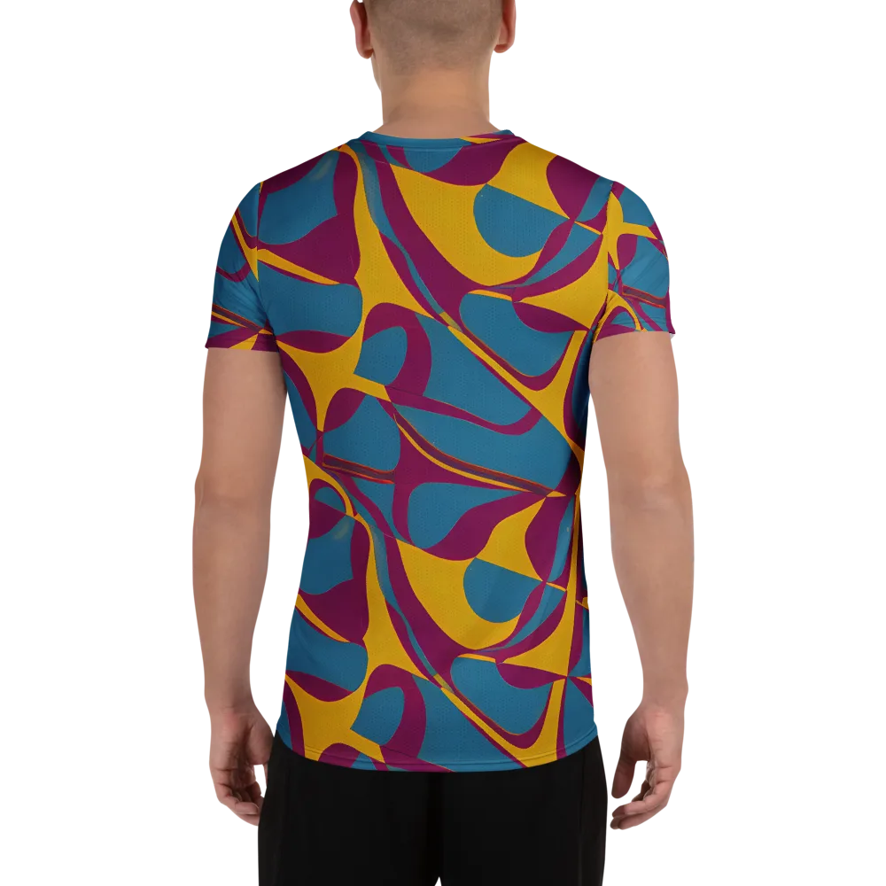 Teal Voltage on Men's Athletic T-Shirt — Back