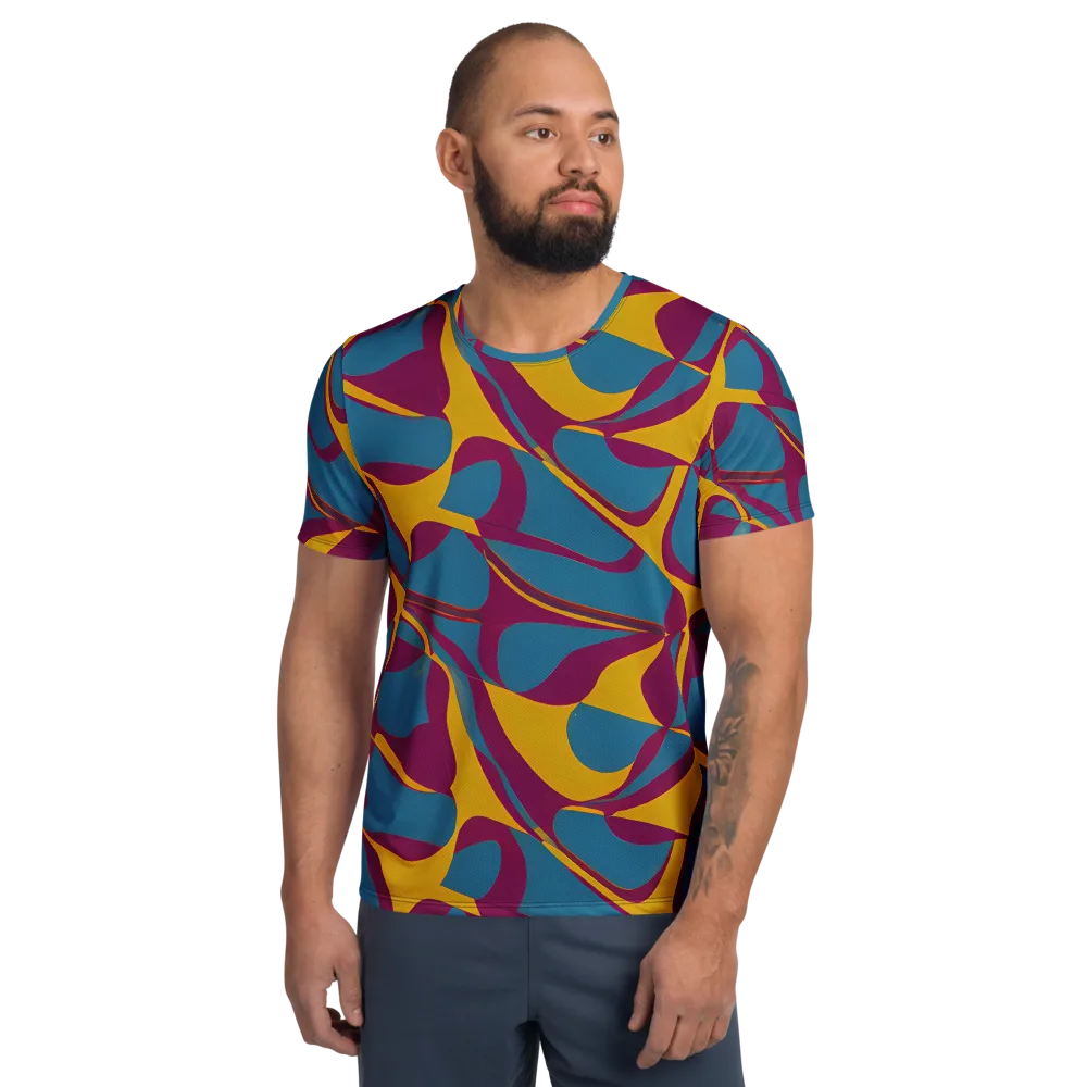 Teal Voltage on Men's Athletic T-Shirt — Front